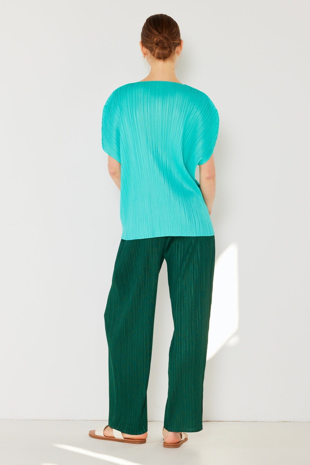 Marina West Swim Pleated Elastic-Waist Straight Pants - Five Color Choices