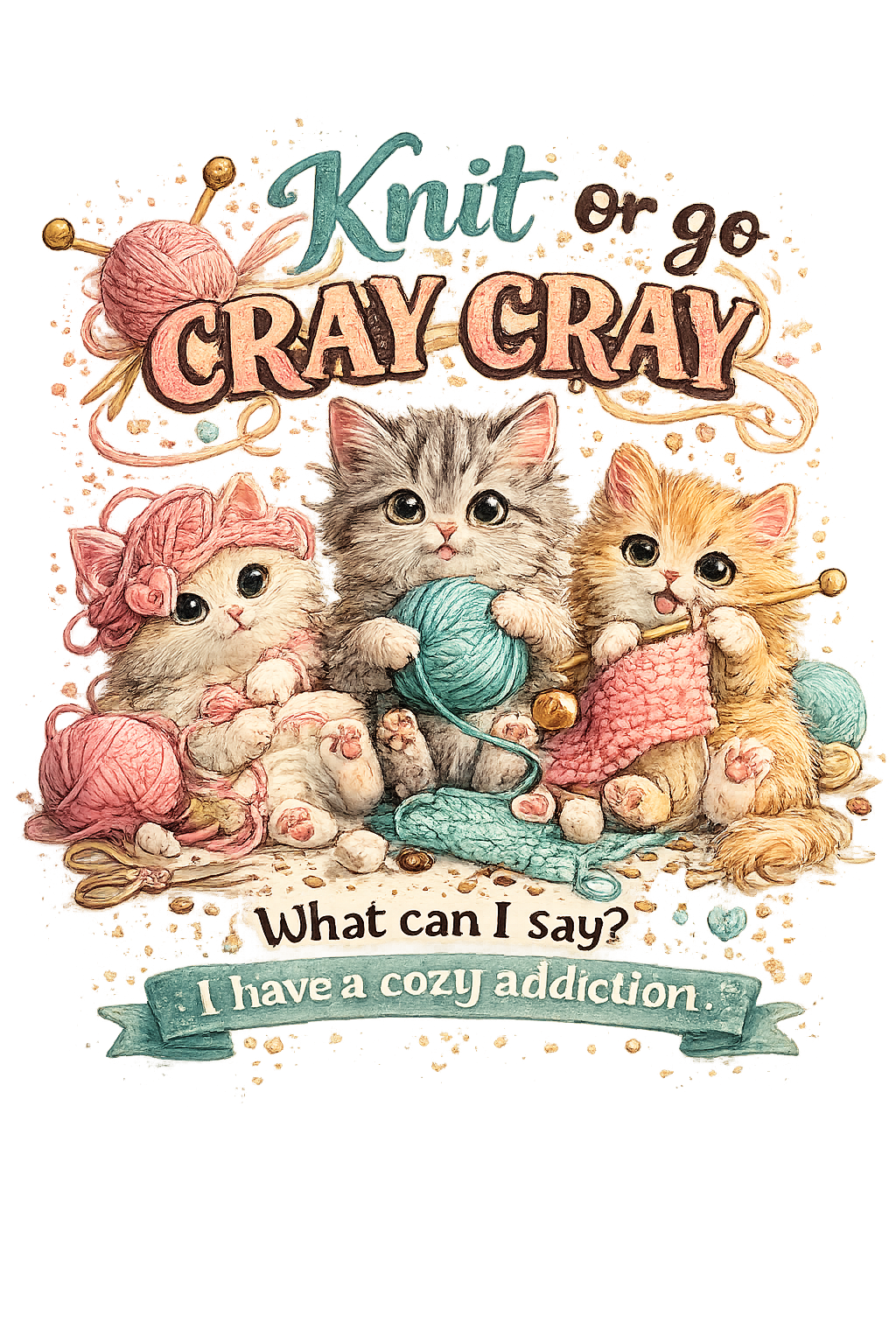 Knit or Go Cray Cray – FREE PNG Digital Download 🧶🐾