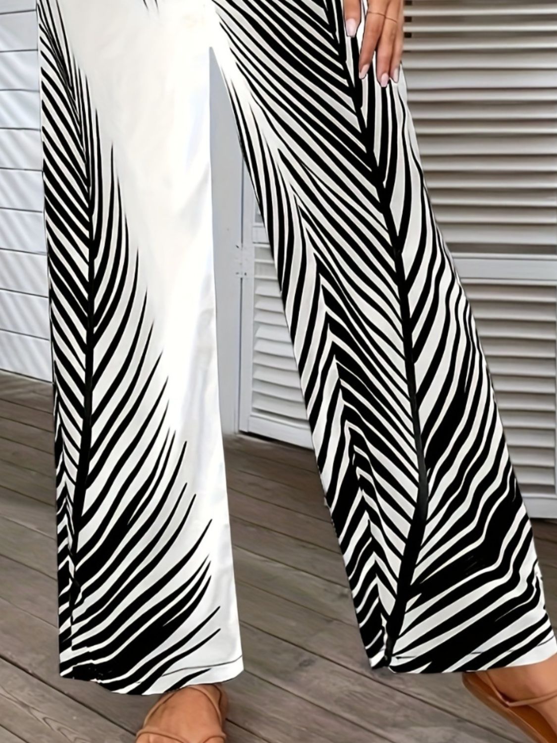 Printed Wide Leg Pants - Three Color Choices