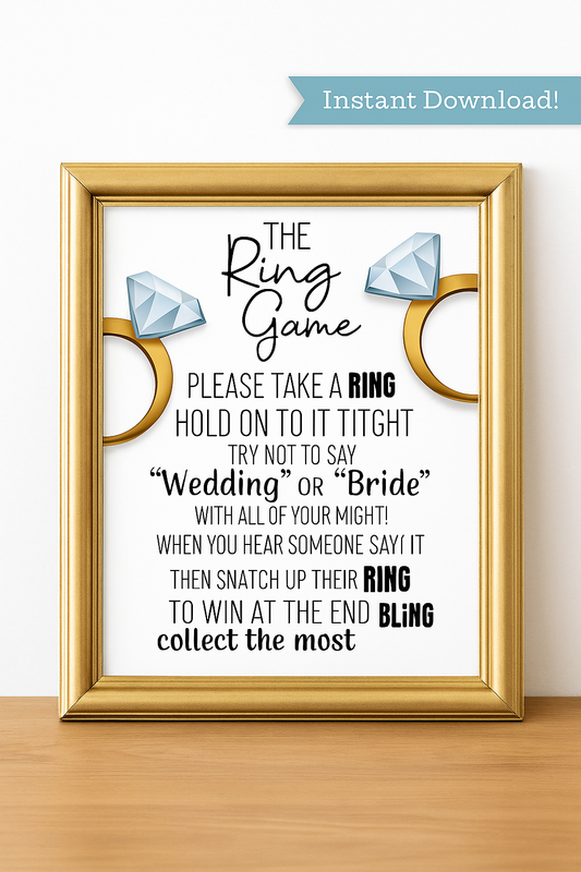 Bridal Shower Ring Game - The Ring Game