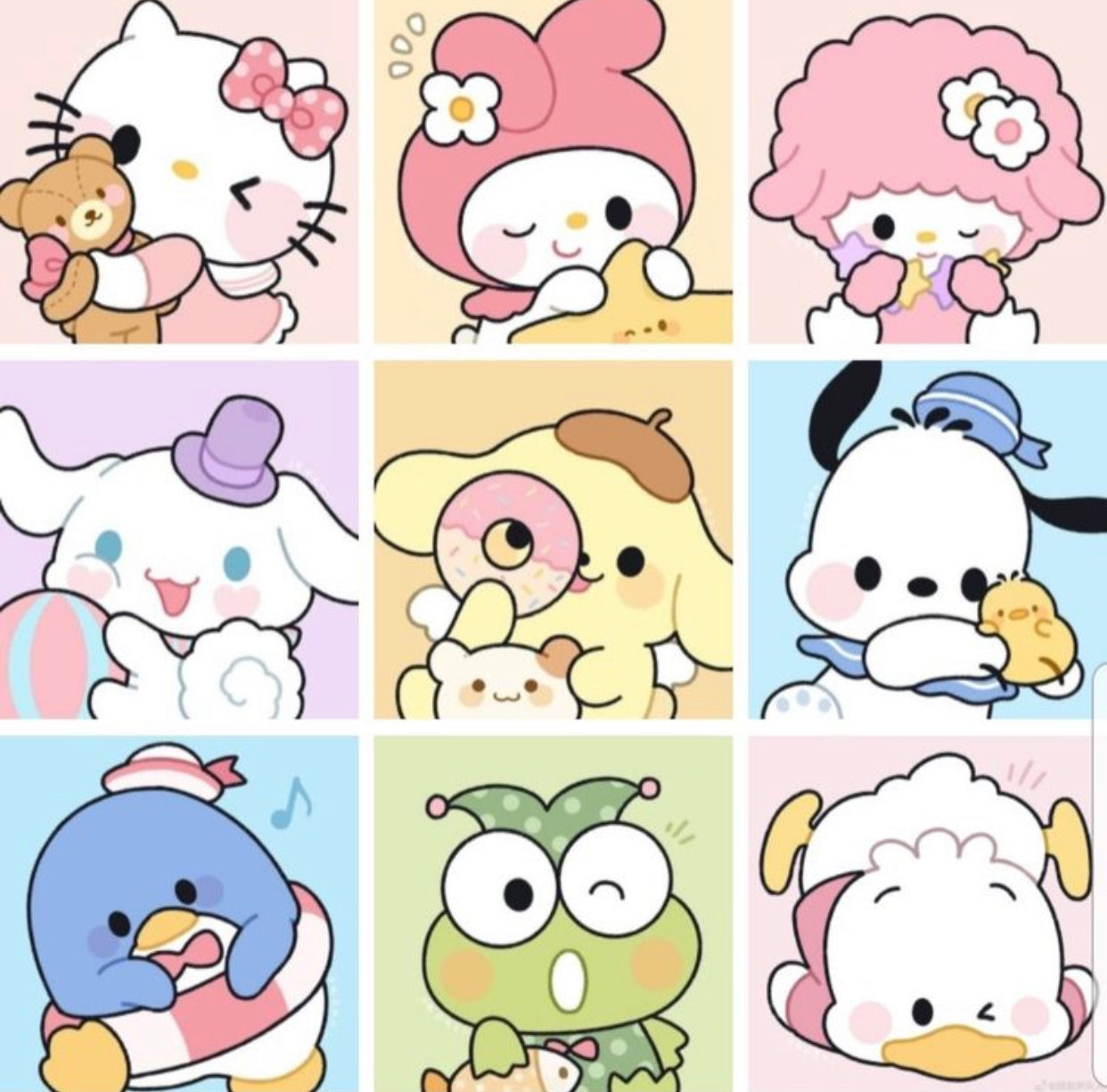 Random Fun Kawaii Sanrio Stickers, Hello Kitty and Friends