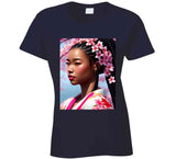 日本の桜 レディース T シャツ