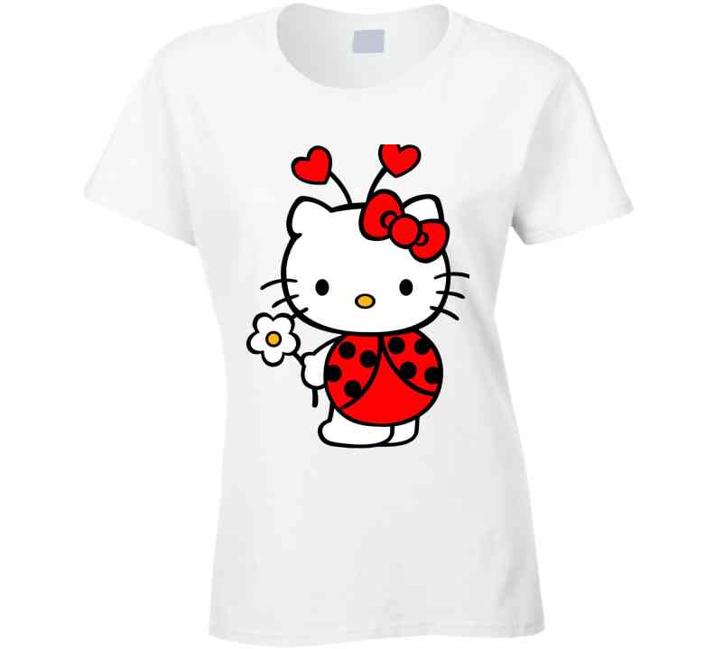 Kawaii Sanrio Friends Hello Kitty Inspired Lady Bug  Ladies T Shirt
