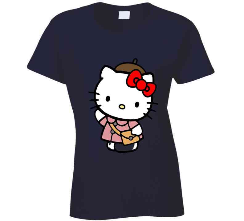 Hello Kitty Inspired Traveling Kitty Ladies T Shirt