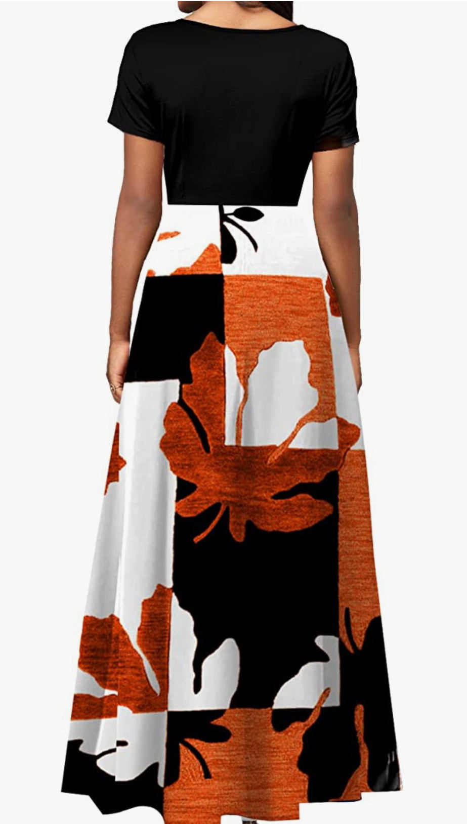 DISCONTINUED: Printed Full Length Maxi Dress, Sizes Small - 3XLarge