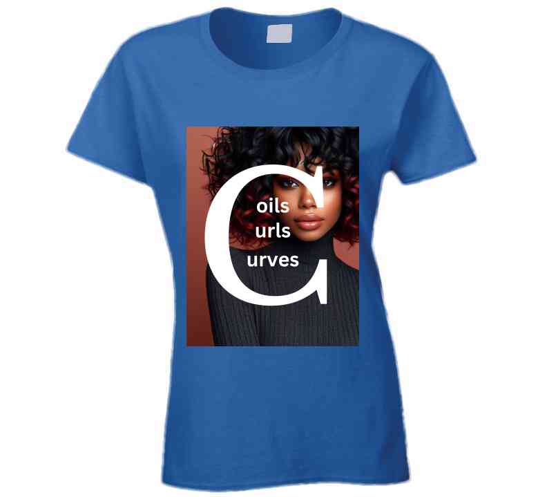 Coils Curls Curves Ladies T Shirt