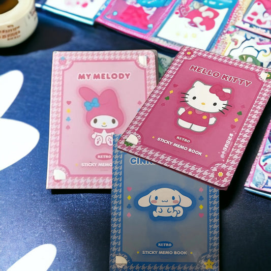 Kawaii Sanrio Convenience Book Stationary and Note Pad, Hello Kitty, My Melody, and Cinnamoroll