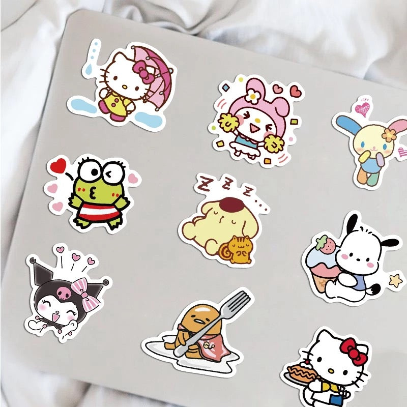 Sanrio Friend Sticker Book with 4 Sheets All in 3
