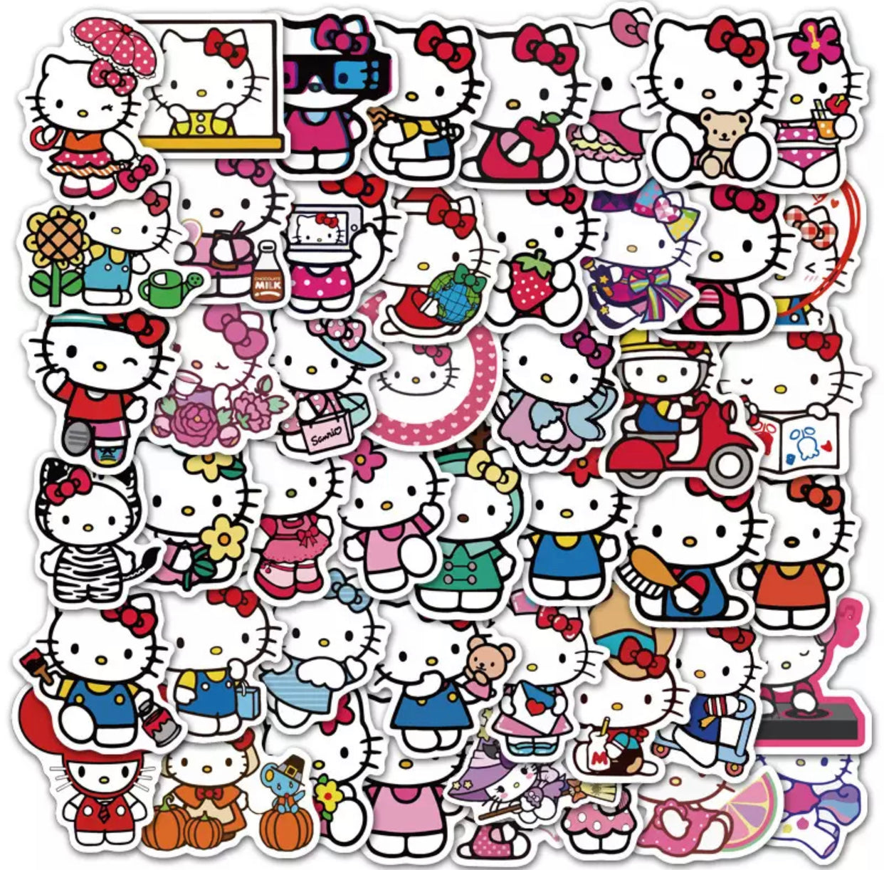 60 Fun Kawaii Sanrio Hello Kitty Stickers