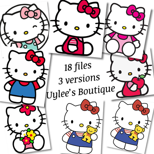 Instant Download Hello Kitty SVG, PNG, JPG files