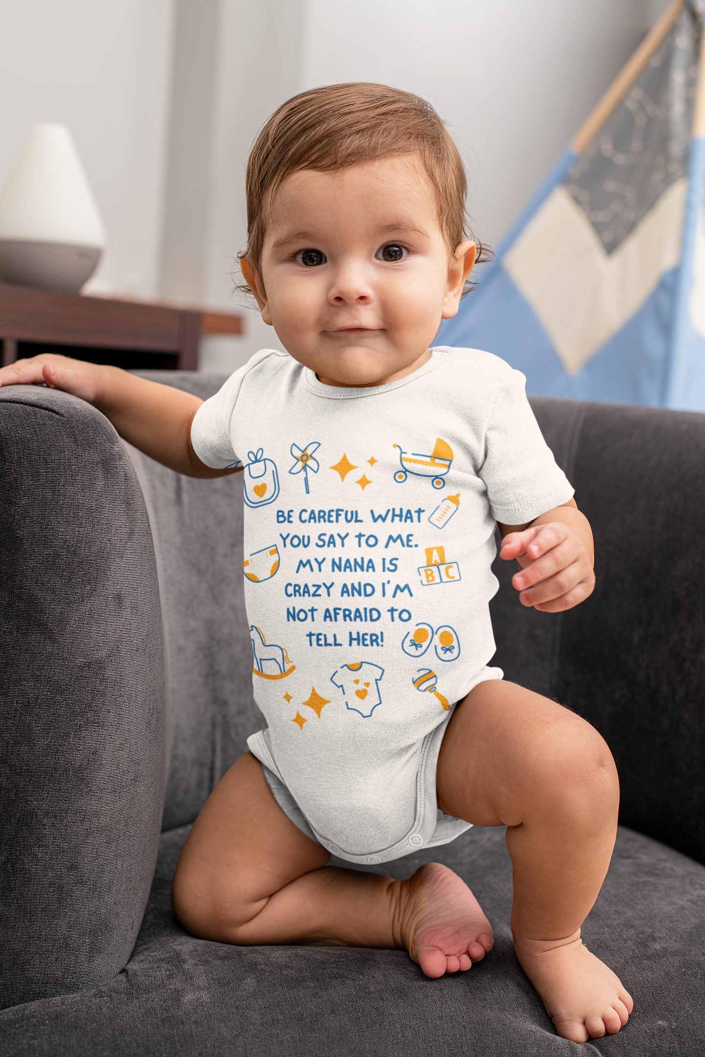 Be Careful What You Say To Me Baby One Piece, Newborn - 24 Months