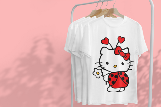 Kawaii Sanrio Friends Hello Kitty Inspired Lady Bug  Ladies T Shirt
