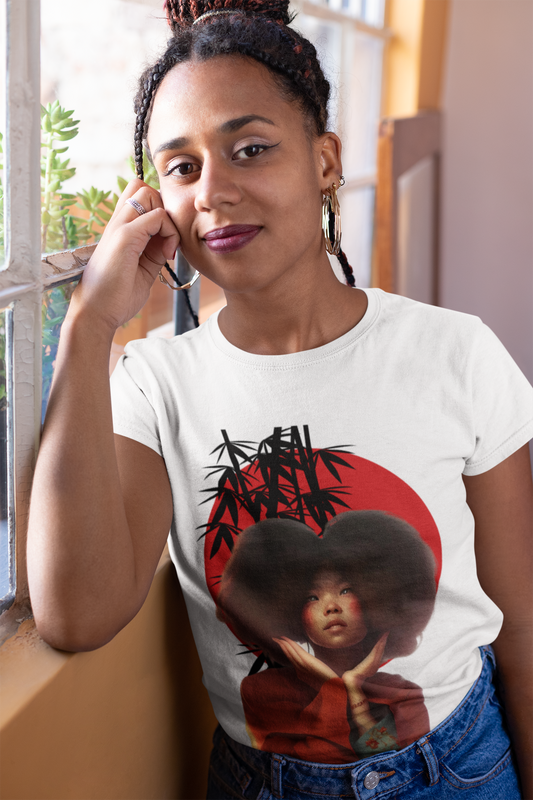Blackanese Beauty with Bamboo Ladies T Shirt