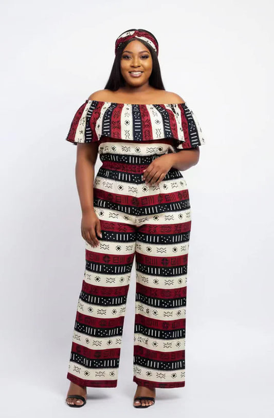 African Print Romper Jumpsuit Onepiece