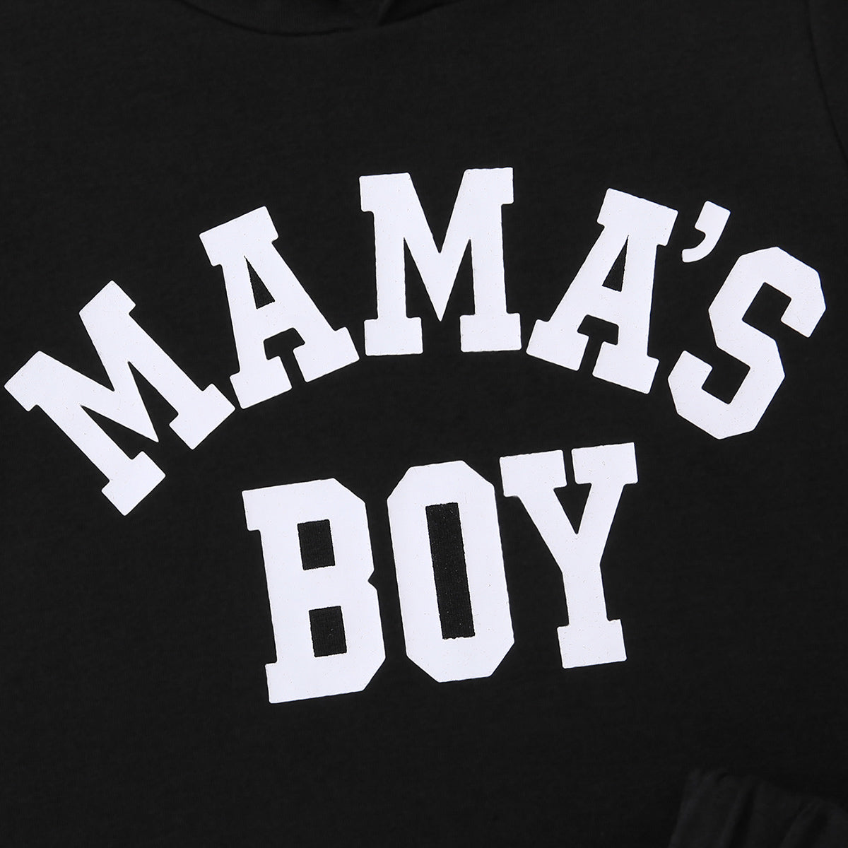 Uylee's Boutique Kids MAMA'S BOY Graphic Short Sleeve Hoodie and Shorts Set
