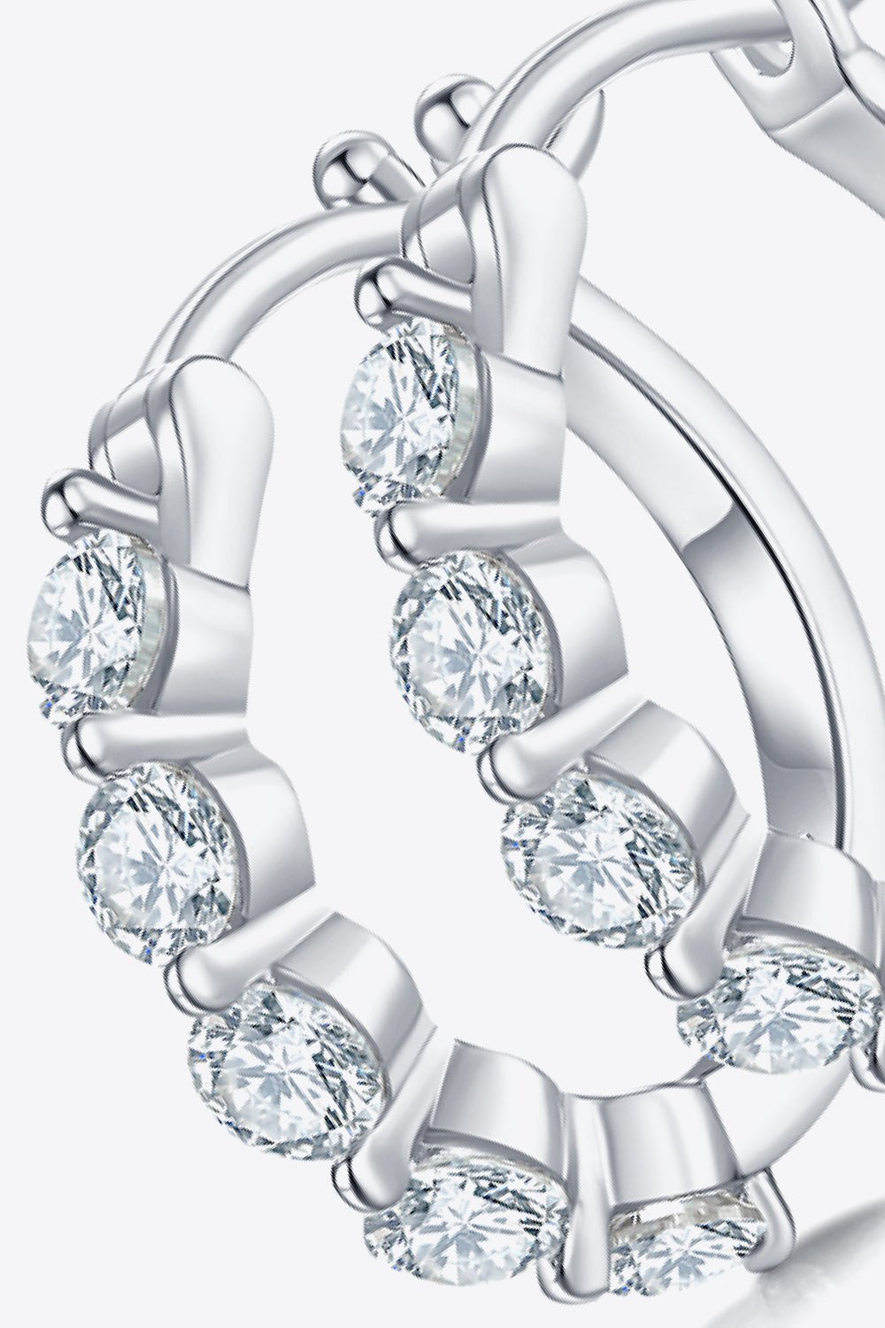 1 Carat Moissanite 925 Sterling Silver Earrings - Uylee's Boutique