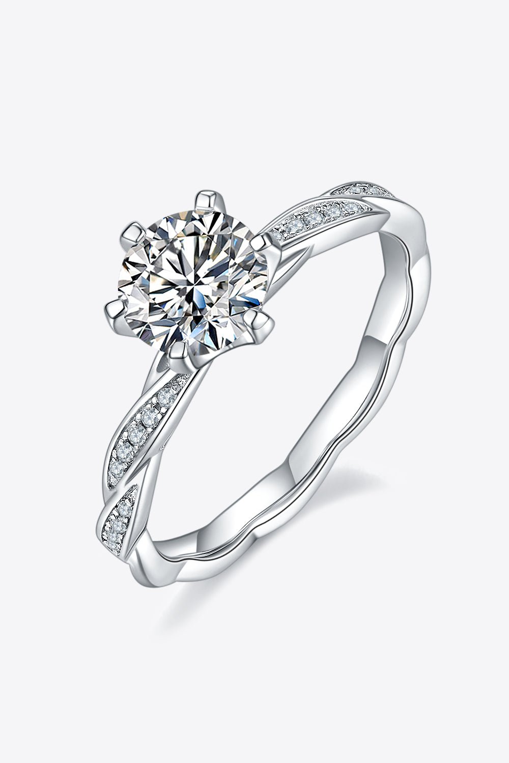 1 Carat Moissanite 925 Sterling Silver Ring - Uylee's Boutique