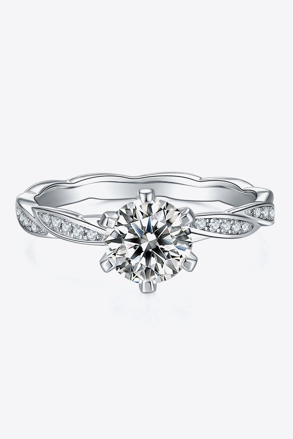 1 Carat Moissanite 925 Sterling Silver Ring - Uylee's Boutique