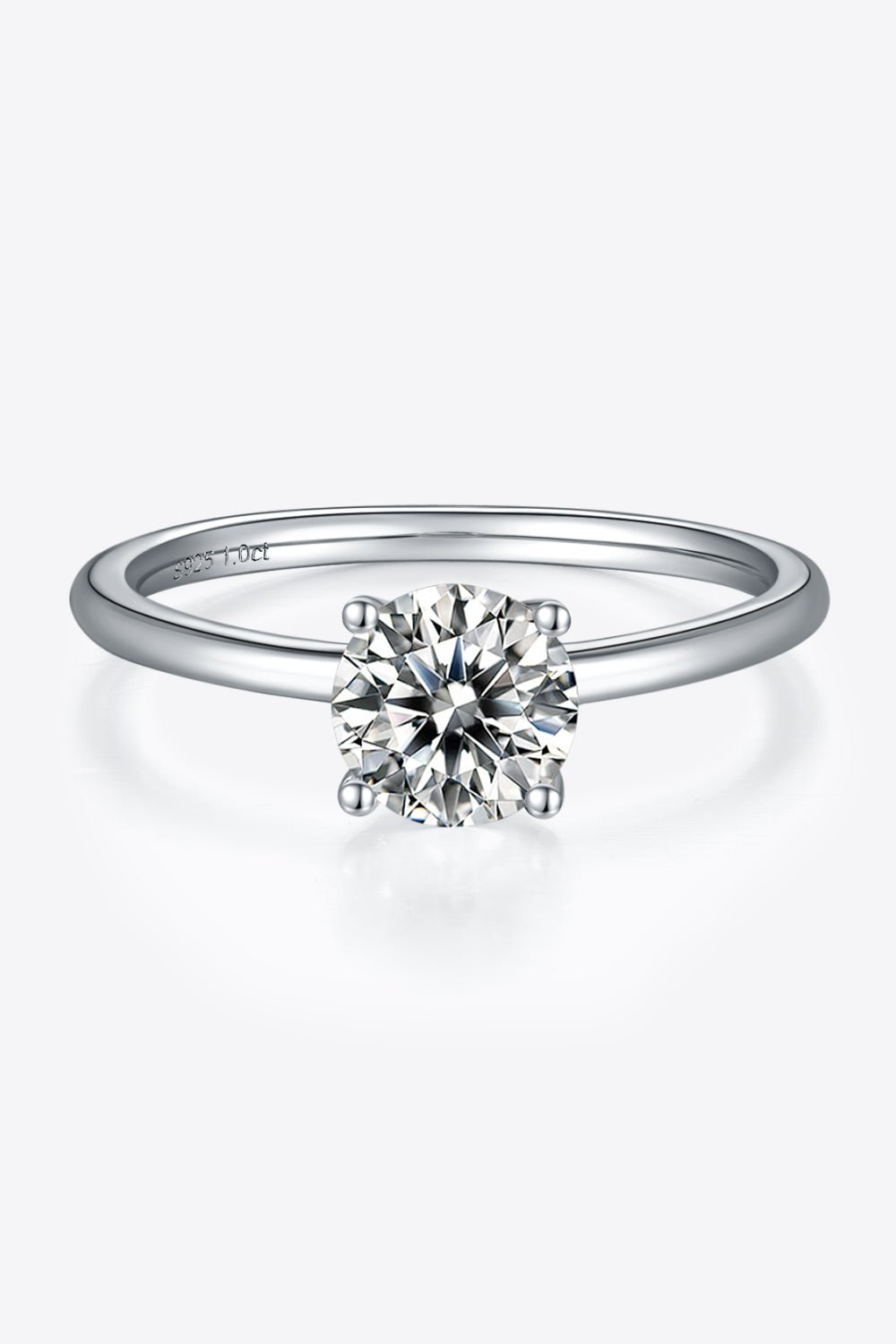 1 Carat Moissanite 925 Sterling Silver Solitaire Ring - Uylee's Boutique