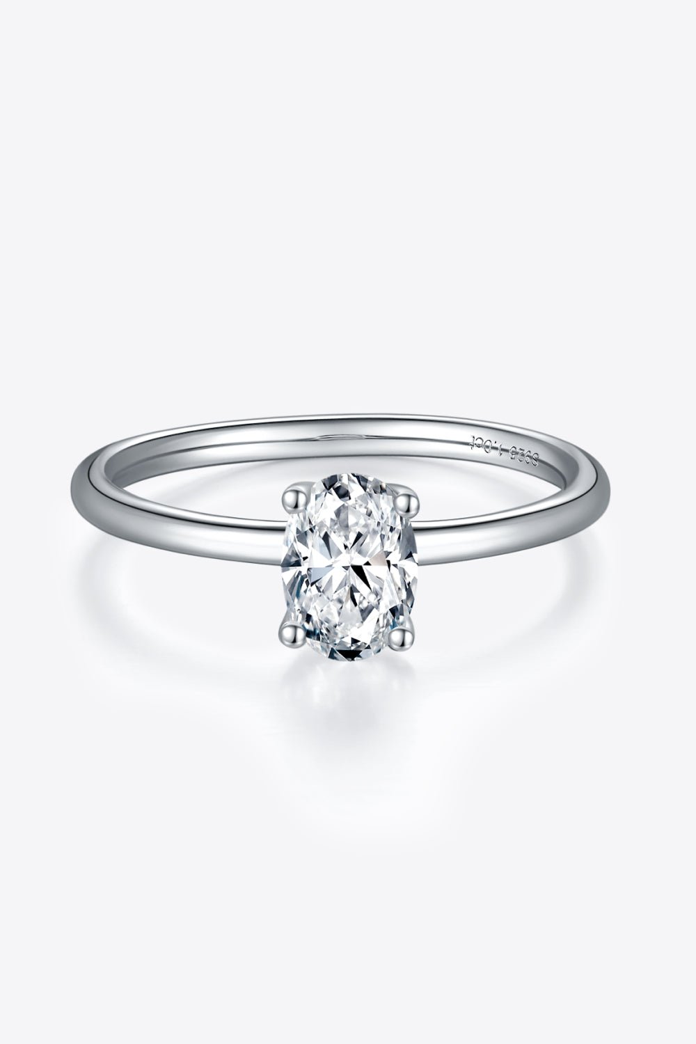 1 Carat Moissanite 925 Sterling Silver Solitaire Ring - Uylee's Boutique