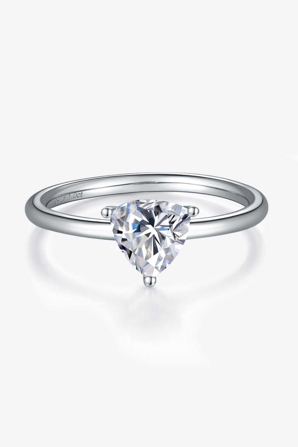 1 Carat Moissanite 925 Sterling Silver Solitaire Ring - Uylee's Boutique