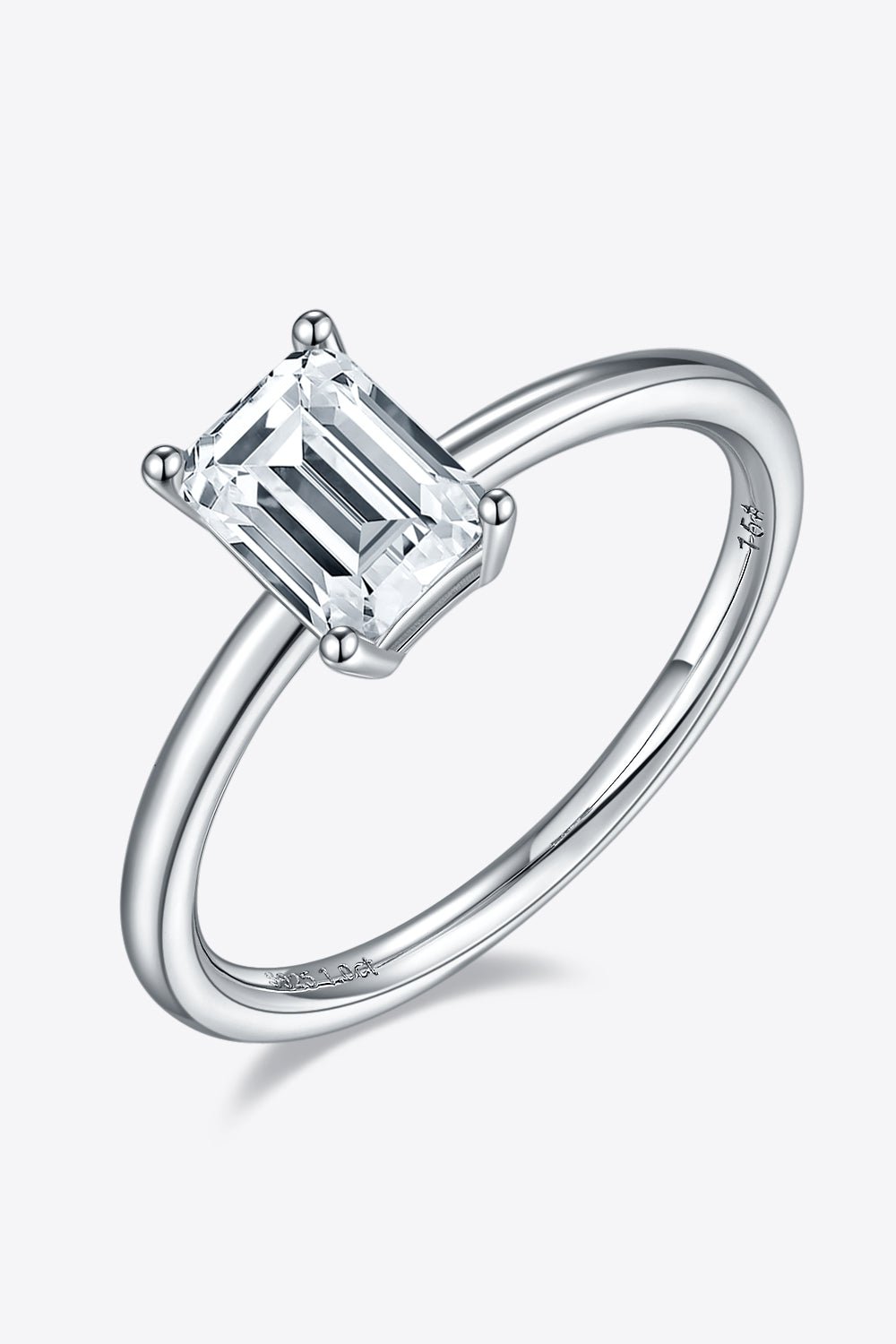 1 Carat Moissanite 925 Sterling Silver Solitaire Ring - Uylee's Boutique