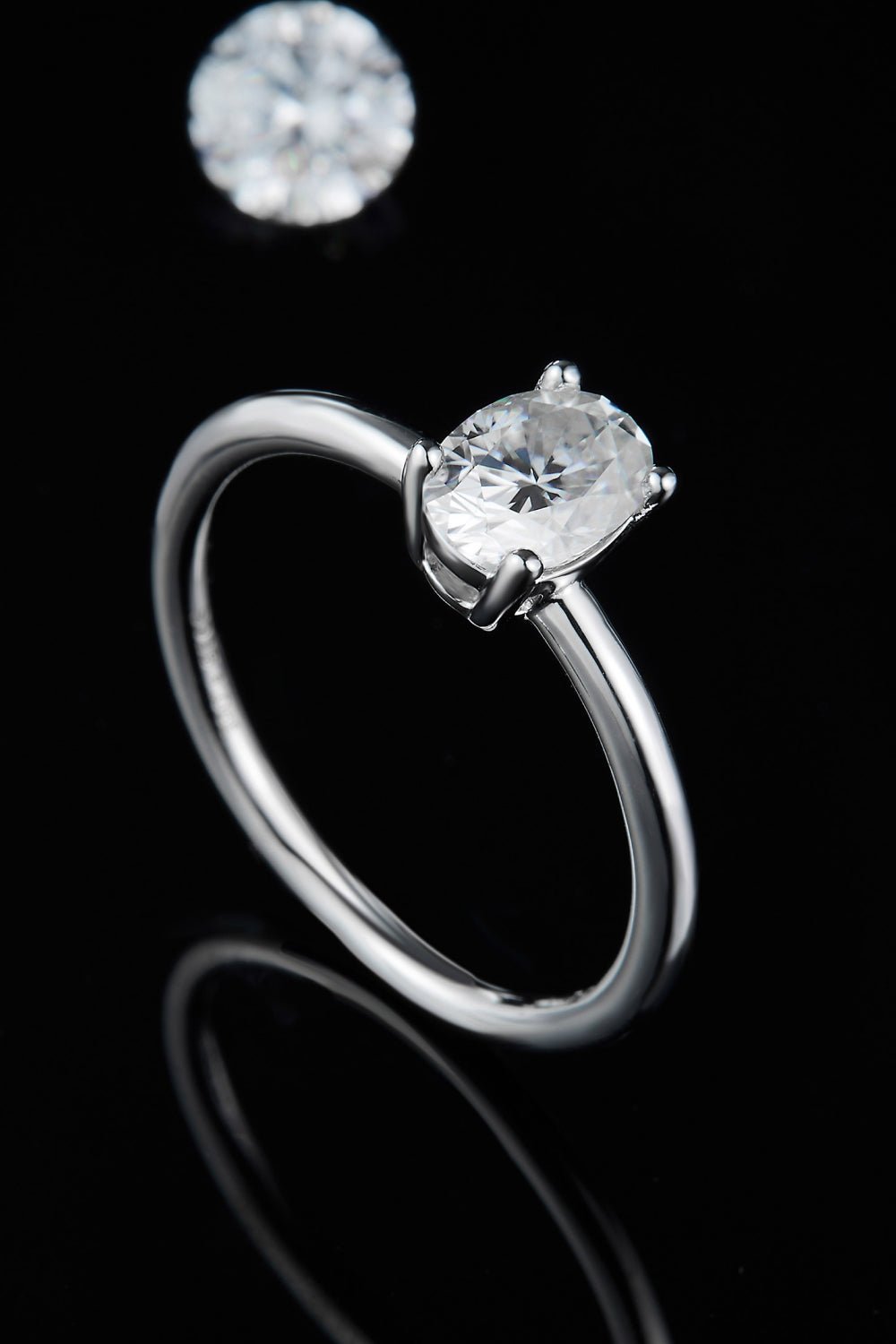 1 Carat Moissanite 925 Sterling Silver Solitaire Ring - Uylee's Boutique