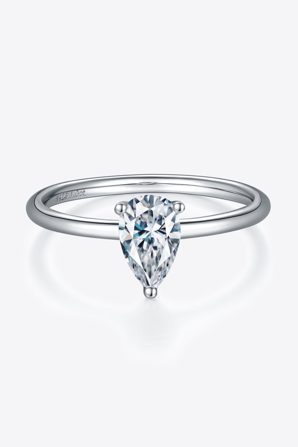 1 Carat Moissanite 925 Sterling Silver Solitaire Ring - Uylee's Boutique