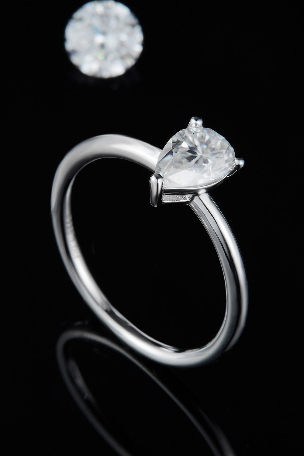 1 Carat Moissanite 925 Sterling Silver Solitaire Ring - Uylee's Boutique