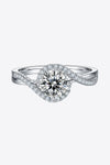 1 Carat Moissanite Crisscross Ring - Uylee's Boutique