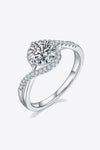 1 Carat Moissanite Crisscross Ring - Uylee's Boutique