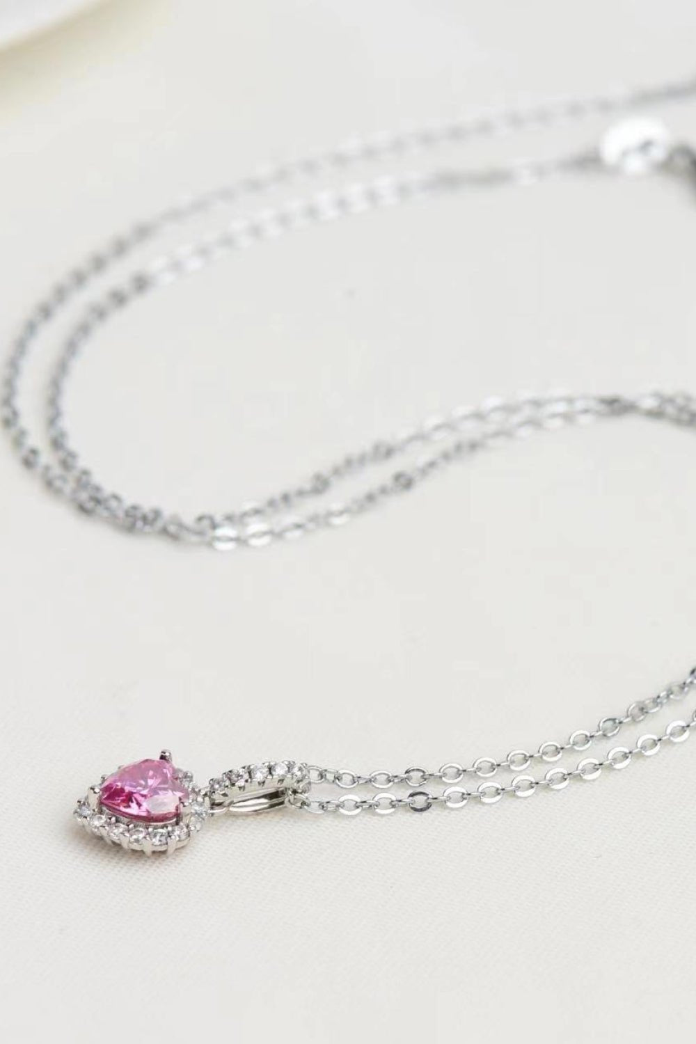 1 Carat Moissanite Heart Pendant Necklace - Uylee's Boutique