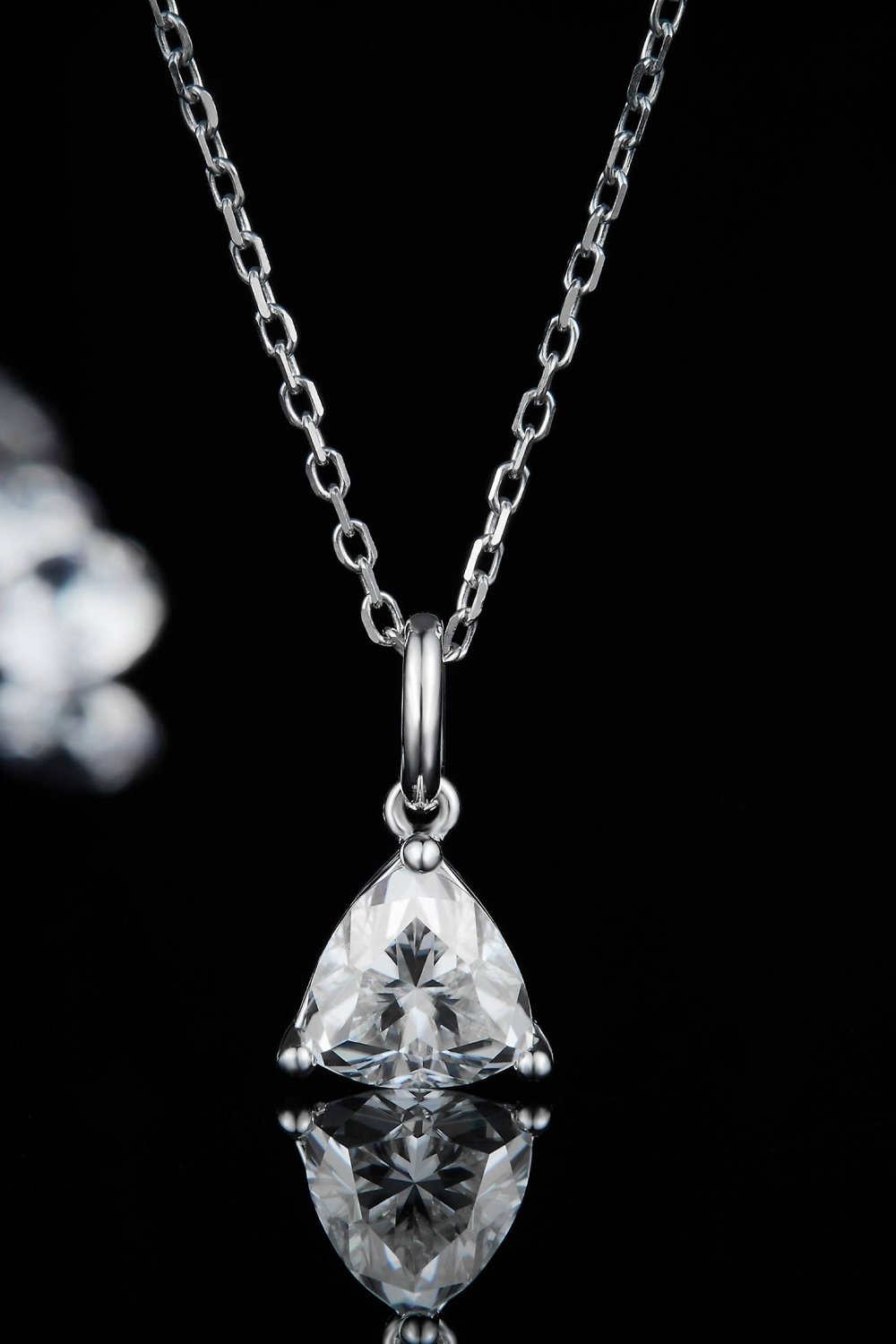 1 Carat Moissanite Pendant 925 Sterling Silver Necklace - Uylee's Boutique