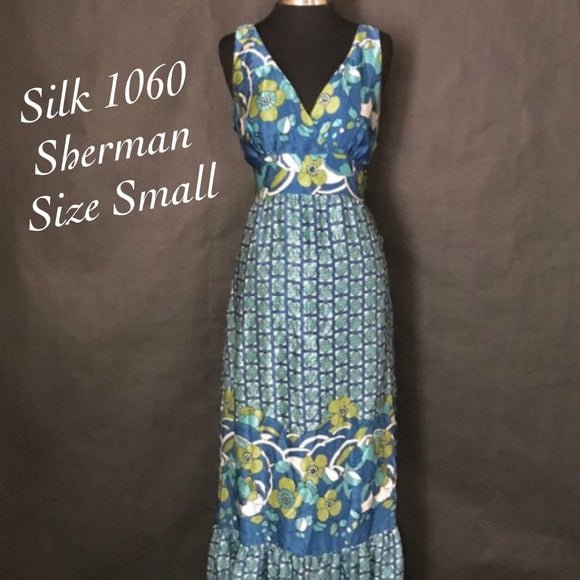 1060 Sherman Brand 100% Silk Dress, Size Small - Uylee's Boutique