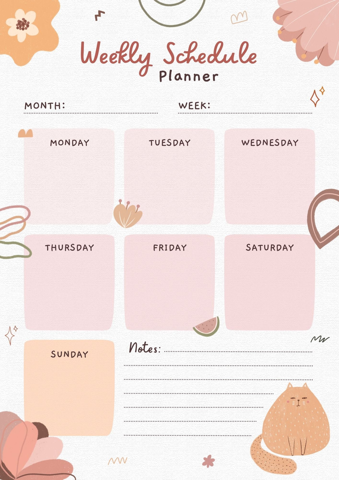 My Daily Planner Appointment Book - pdf printout (DIGITAL DOWNLOAD ONLY)