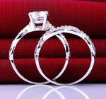 Silver Plated Two Piece Ring Set - Sizes 6, 7 & 8