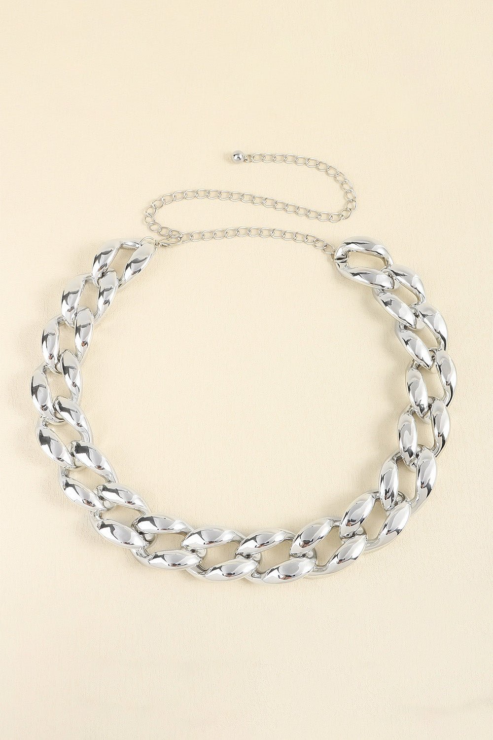 1.2" Width Acrylic Curb Chain Belt - Uylee's Boutique