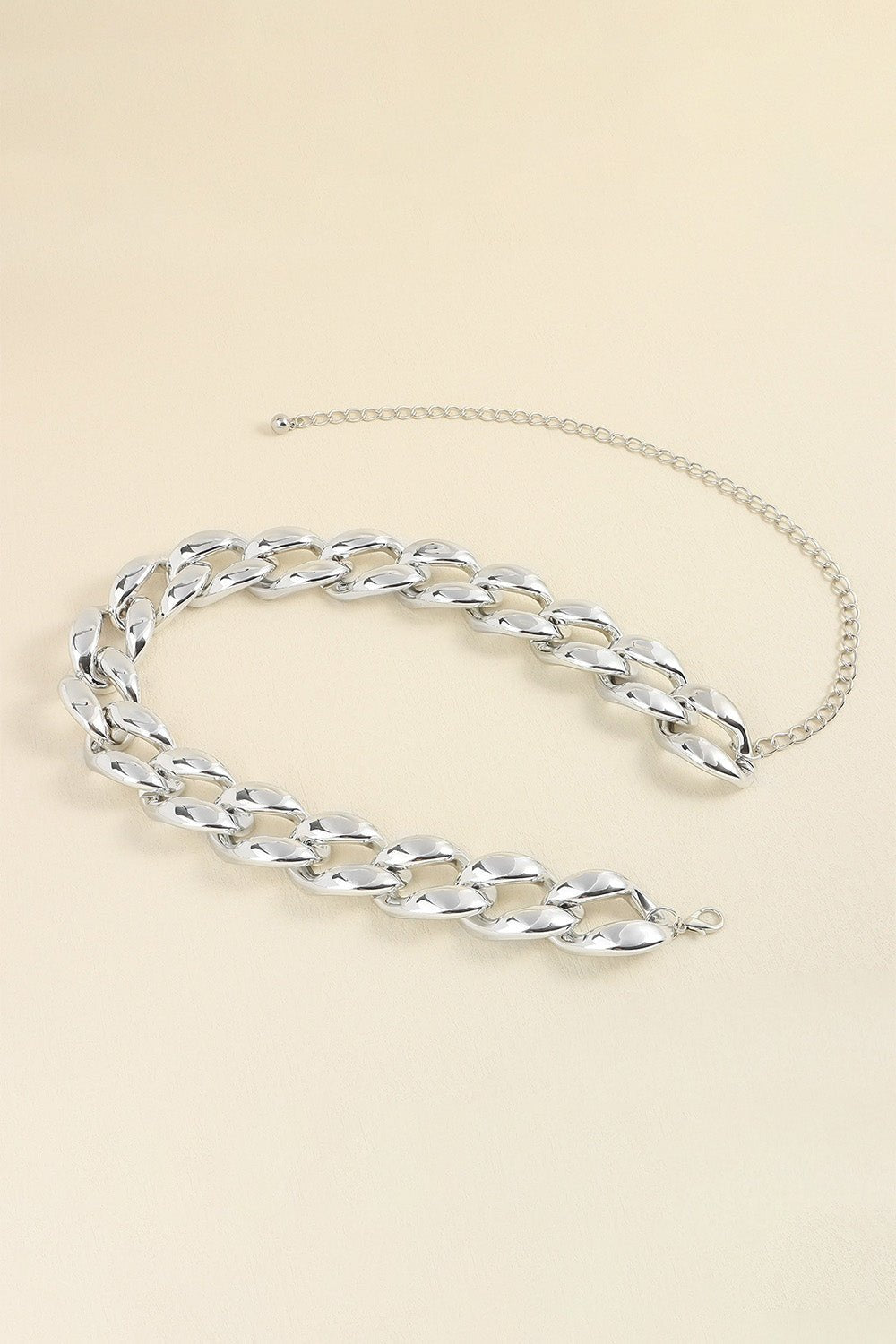1.2" Width Acrylic Curb Chain Belt - Uylee's Boutique