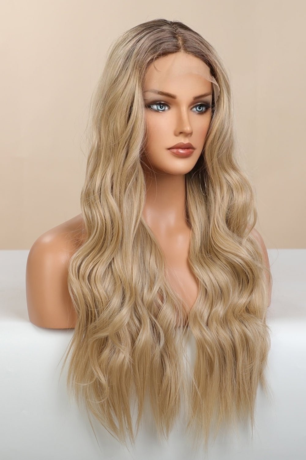 13*2" Lace Front Wigs Synthetic Long Wave 26'' 150% Density - Uylee's Boutique