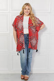 Paisley Design Kimono in Red