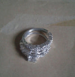 Silver Plated Two Piece Ring Set - Sizes 6, 7 & 8
