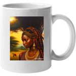太陽の下で輝くアフリカの美しさのマグカップ