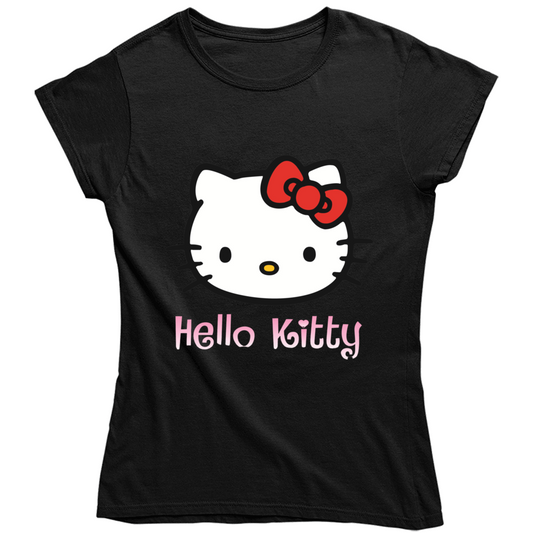 Kawaii Sanrio Friends Hello Kitty Inspired Ladies Black T Shirt