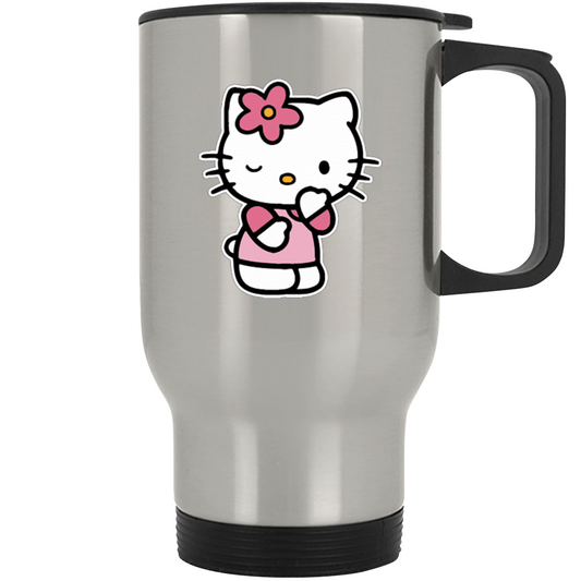 Kawaii Hello Kitty Inspired Stainless Steel Travel Mug