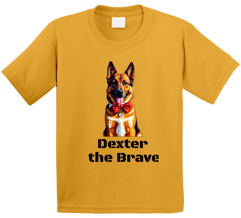 Dexter The Brave - Gold  T Shirt
