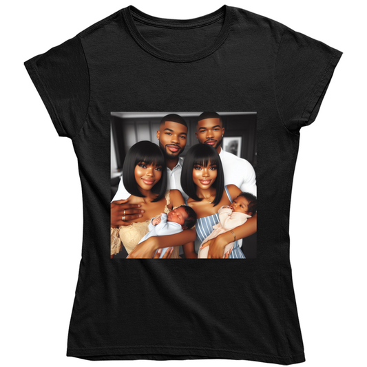 Two New Families Ladies T Shirt