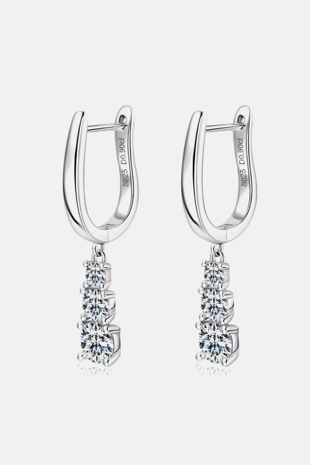 1.8 Carat Moissanite 925 Sterling Silver Drop Earrings - Uylee's Boutique