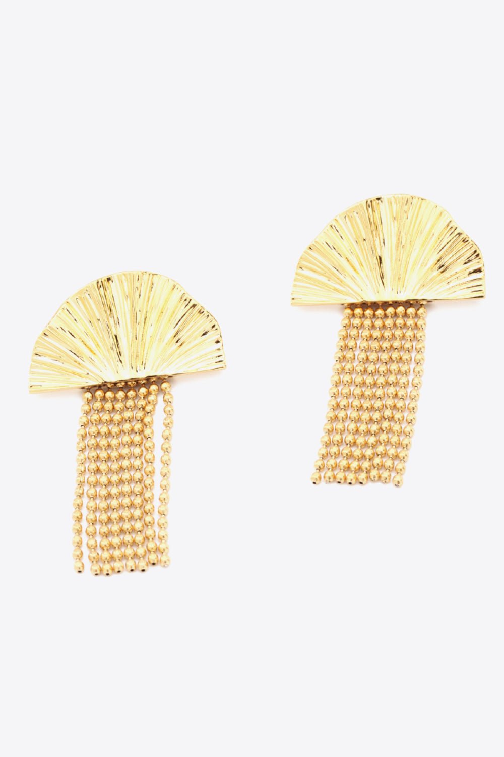 18K Gold Plated Fan Fringe Dangle Earrings - Uylee's Boutique