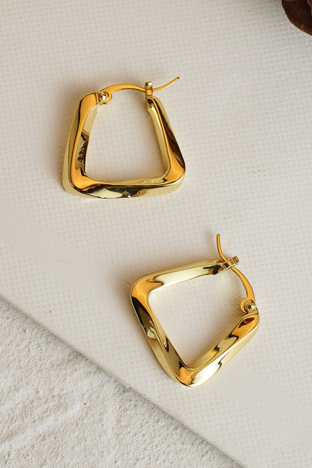 18K Gold Plated Irregular Geometric Earrings - Uylee's Boutique