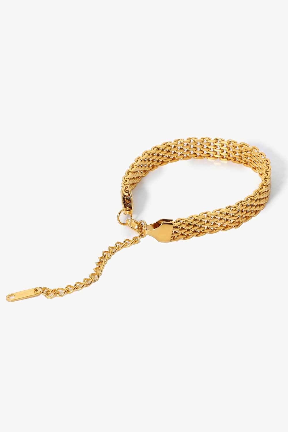 18K Gold-Plated Wide Chain Bracelet - Uylee's Boutique